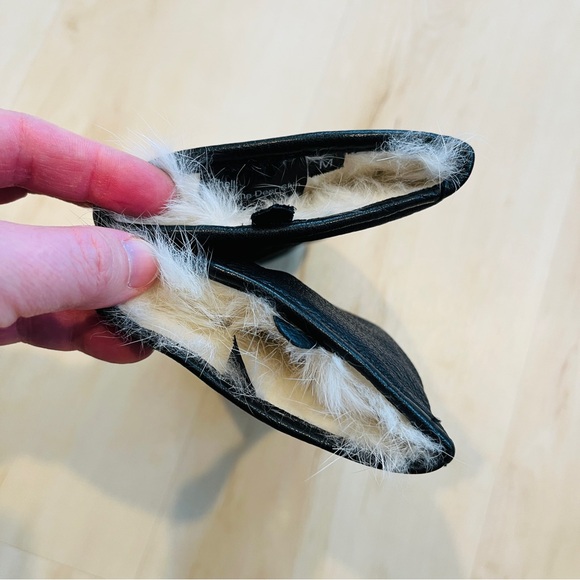 M Deerskin Leather and Rabbit Fur Mittens - Picture 5 of 6